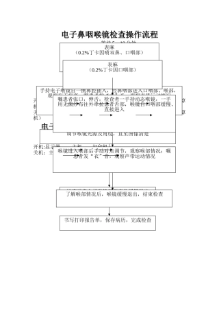 电子鼻咽喉镜操作流程