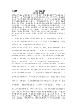 电工安全心得体会