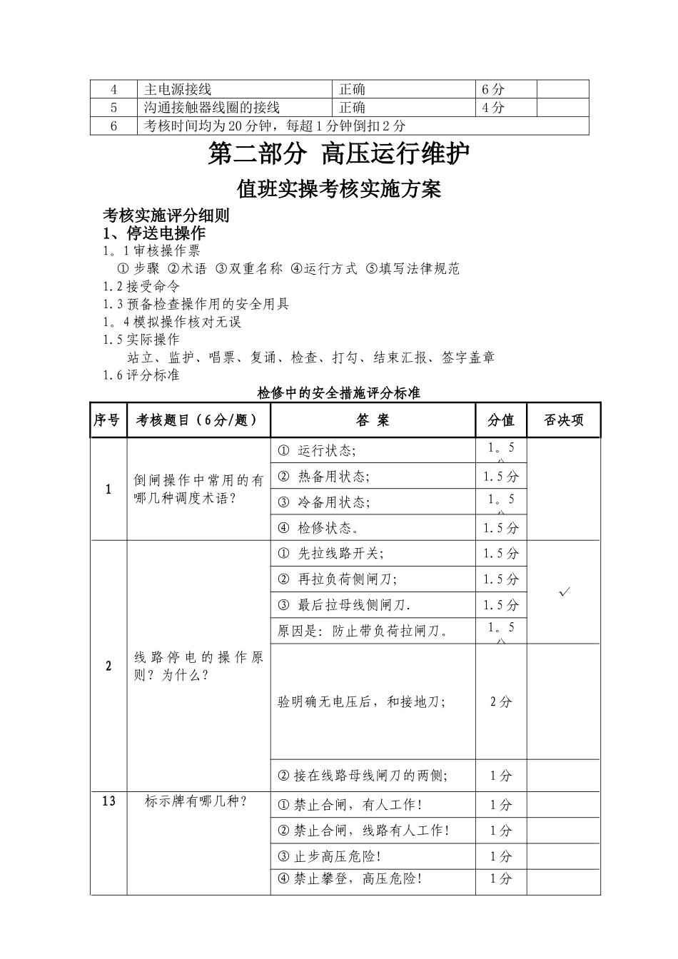电工实操考核标准_第3页