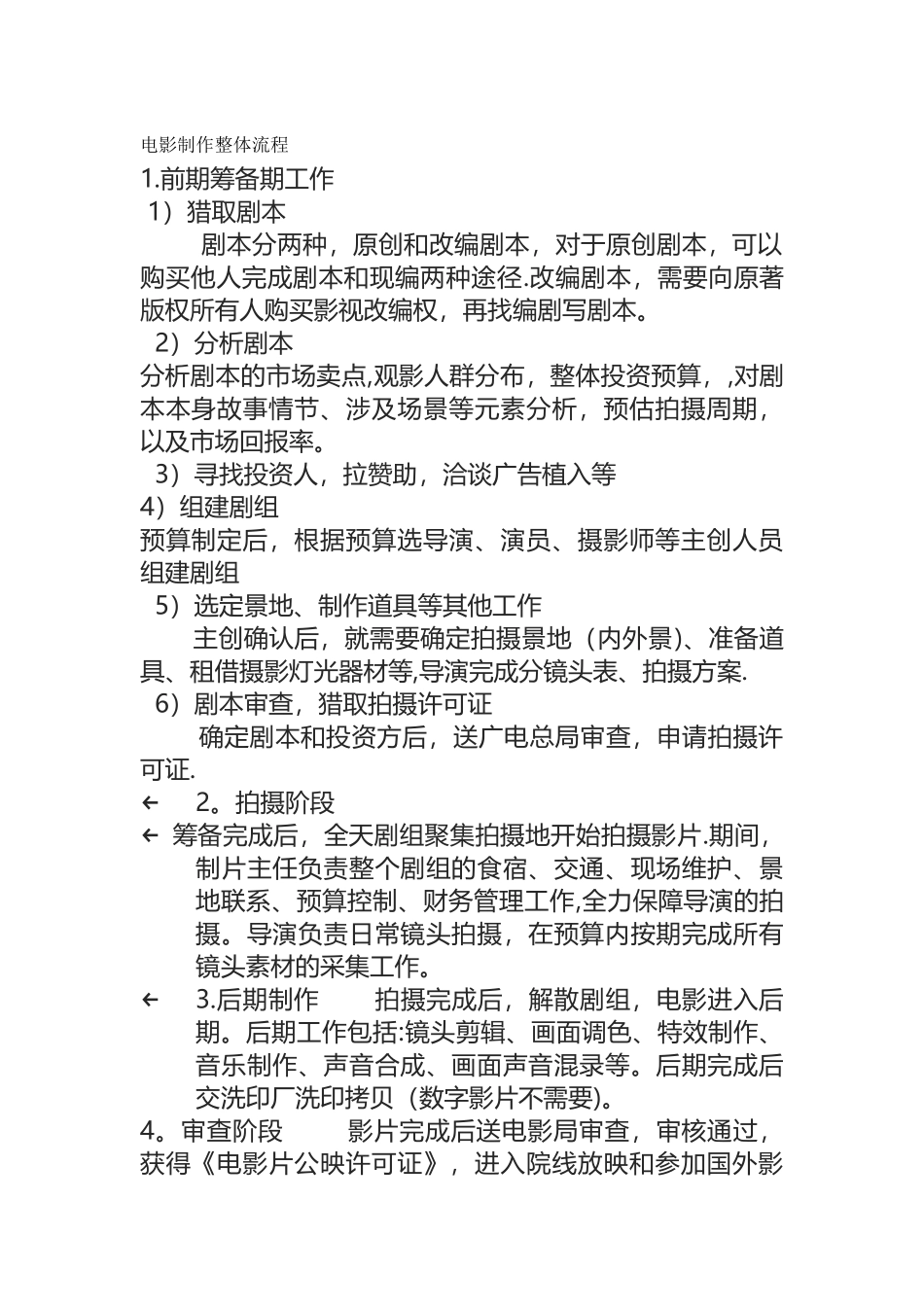 电影制作整体流程_第1页