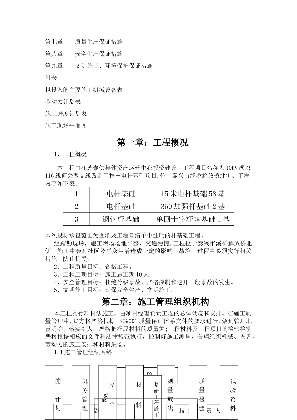 电杆基础施工组织设计_第2页