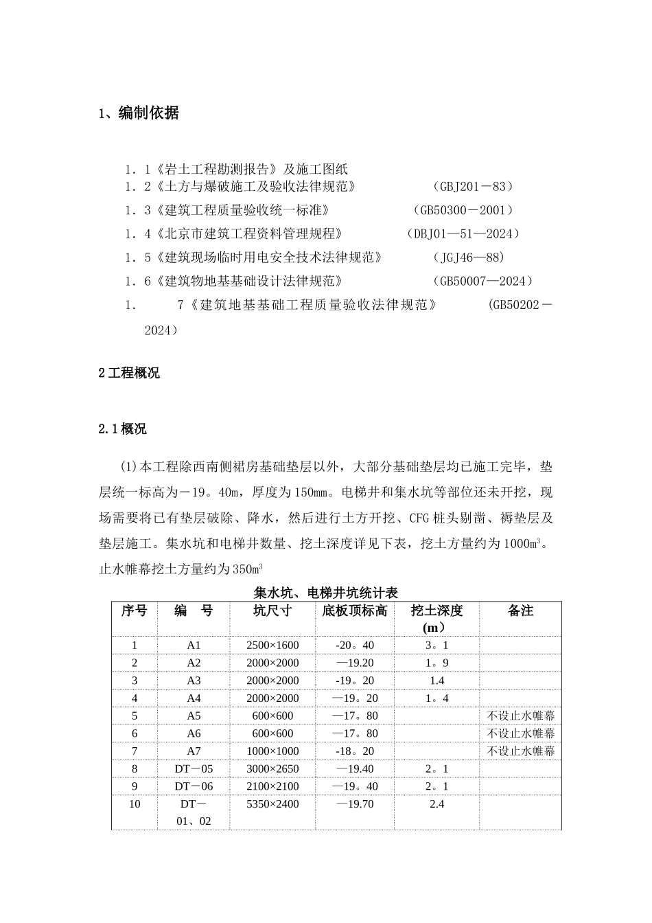 电梯井、集水坑施工方案_第2页