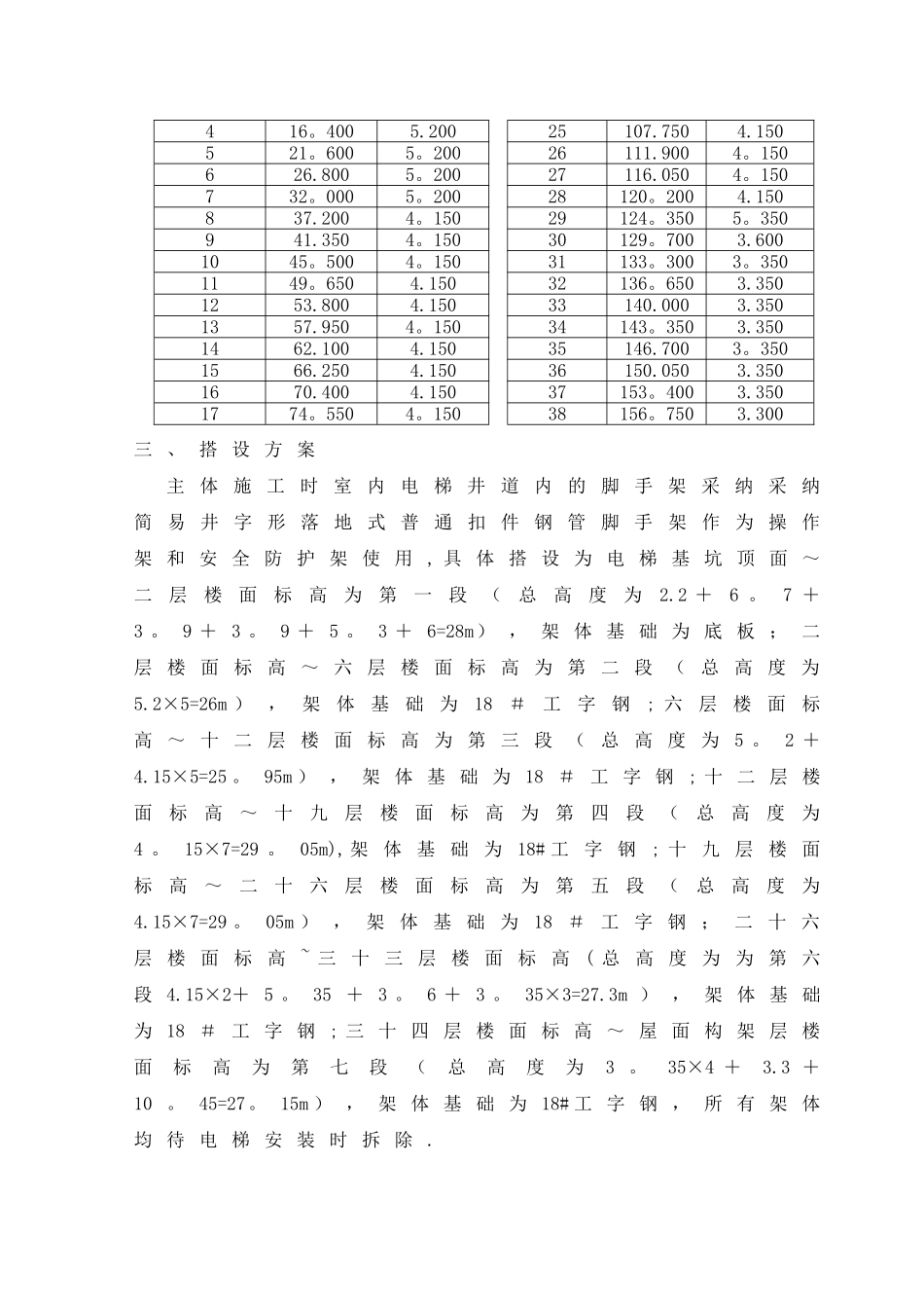 电梯井道内脚手架搭设方案_第3页