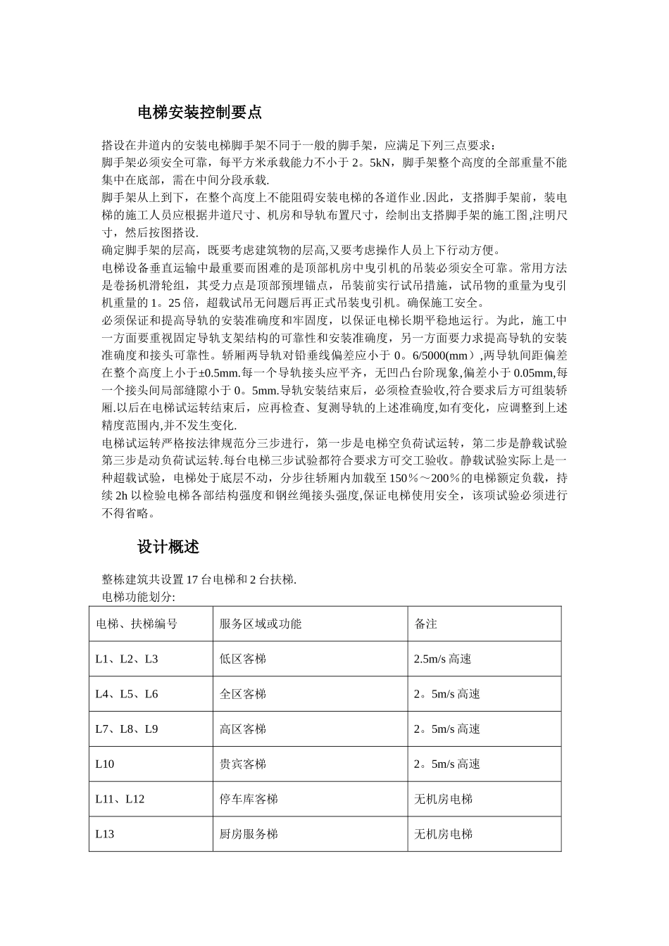 电梯工程施工组织设计方案_第2页