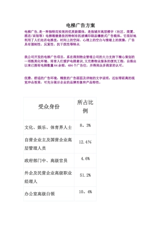 电梯广告招商方案