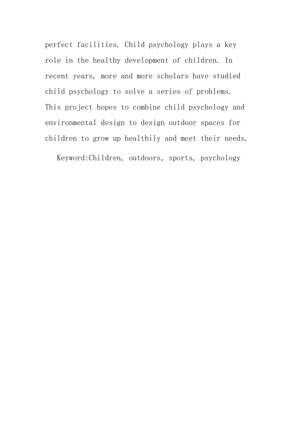 儿童行为心理学在儿童户外运动空间的运用  应用心理学专业_第3页