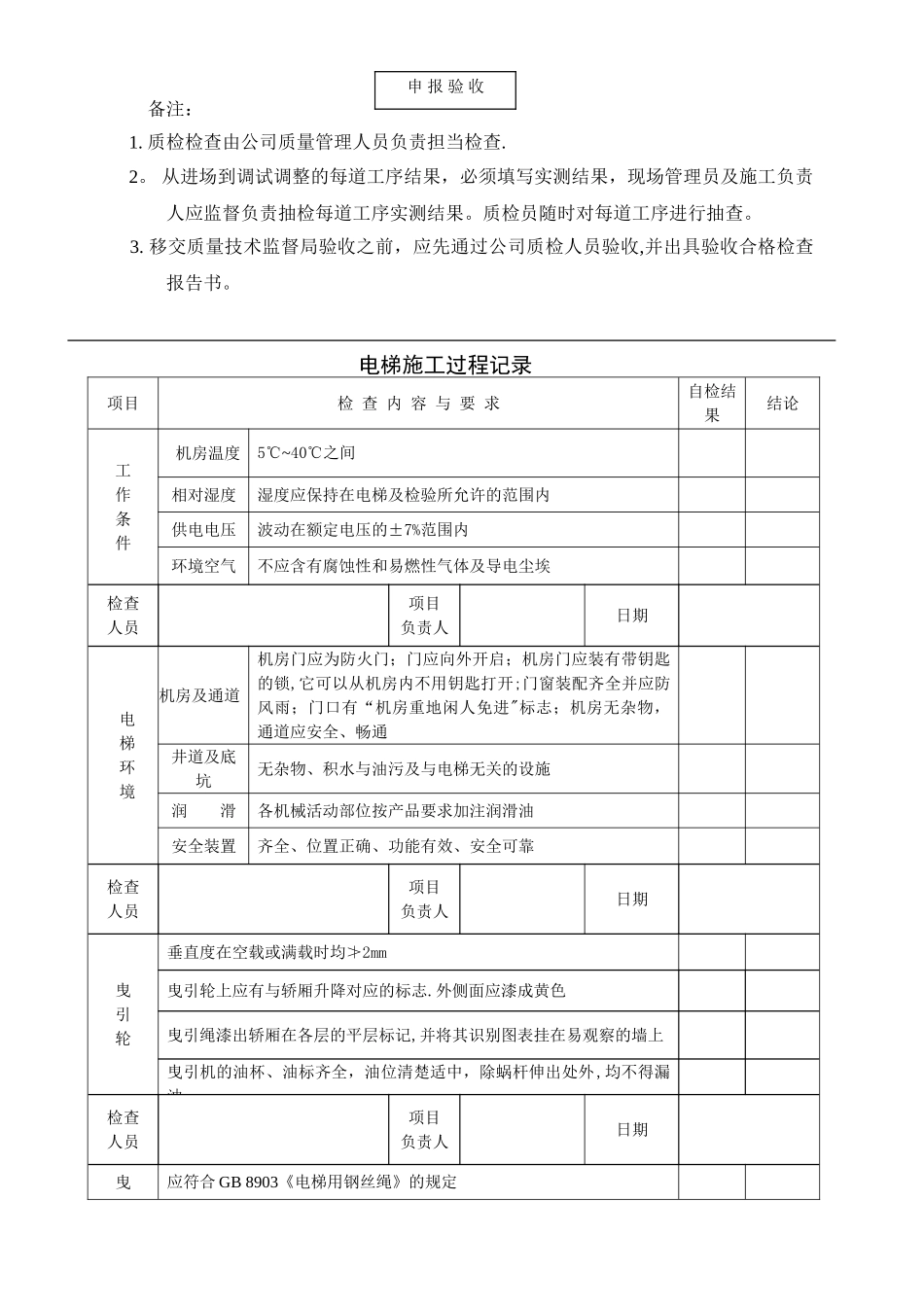 电梯重大修理施工过程记录_第3页