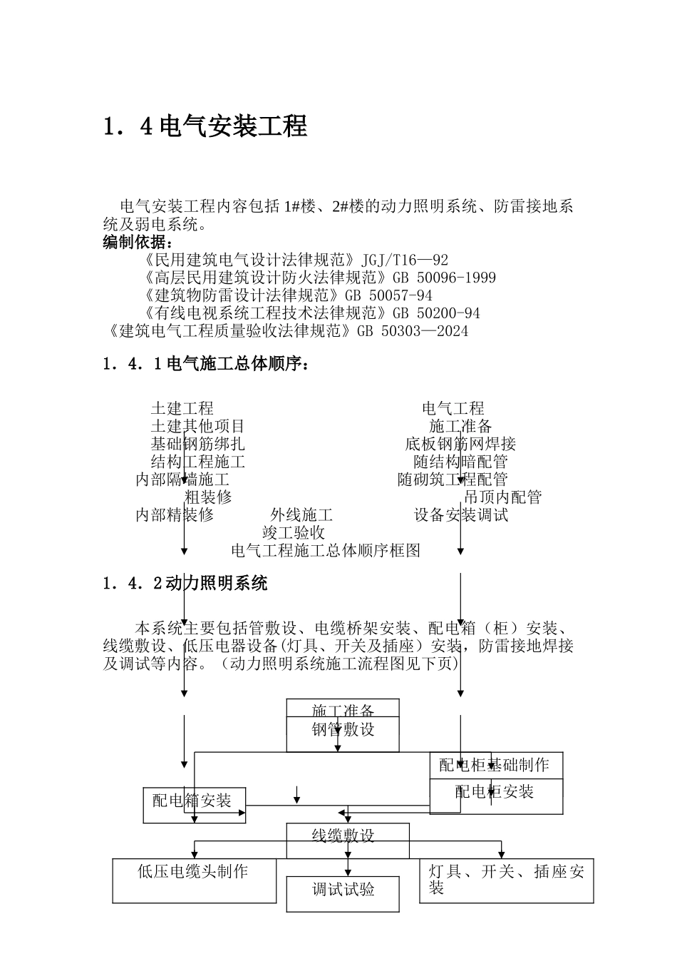 电气安装施工组织设计_第1页