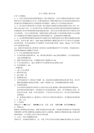 电气工程施工组织方案