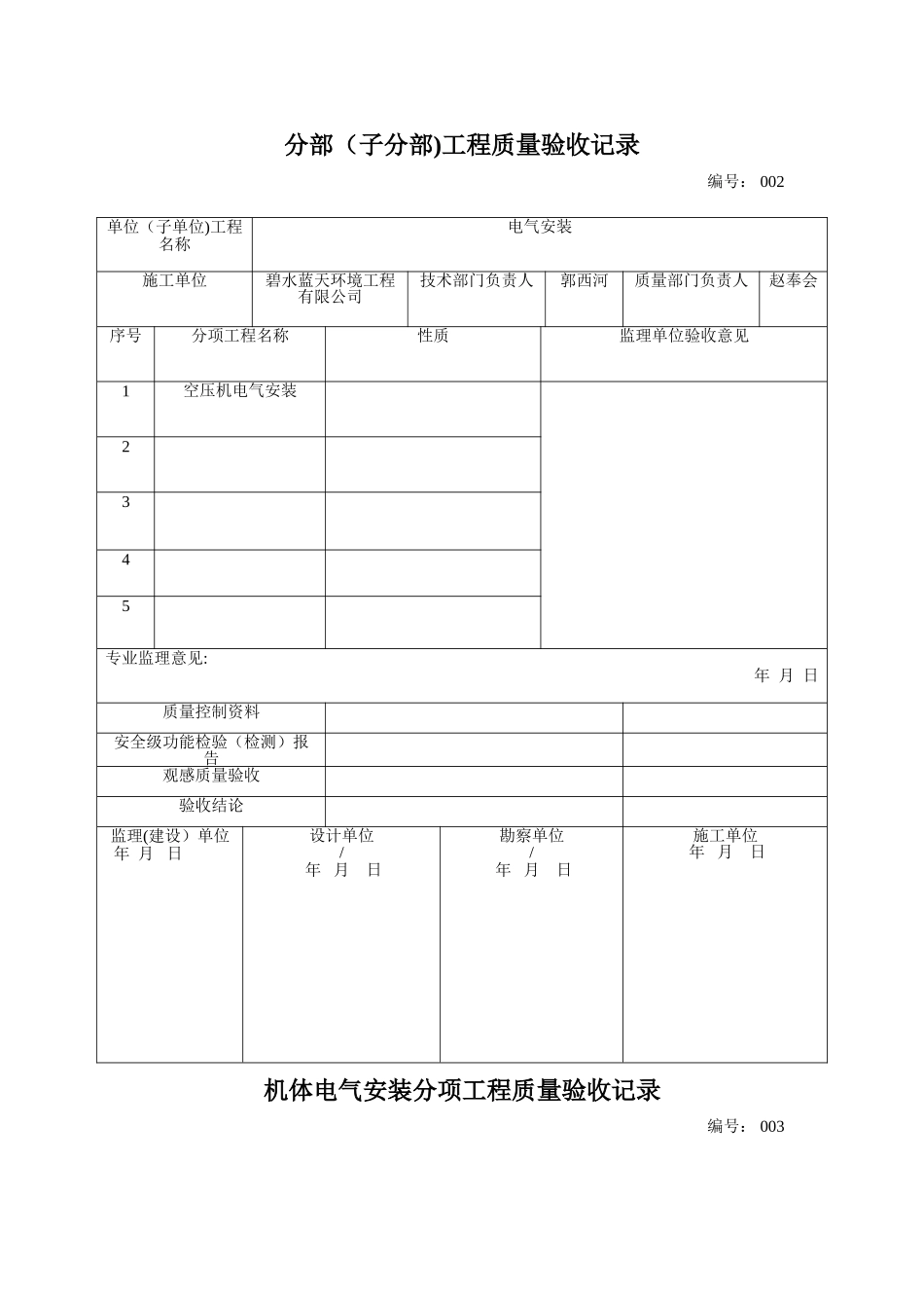 电气工程竣工验收表格1111_第2页