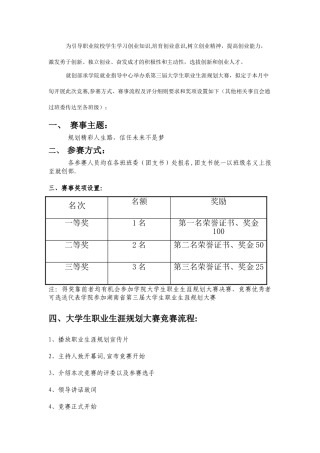 电气系第三届大学生职业生涯规划赛