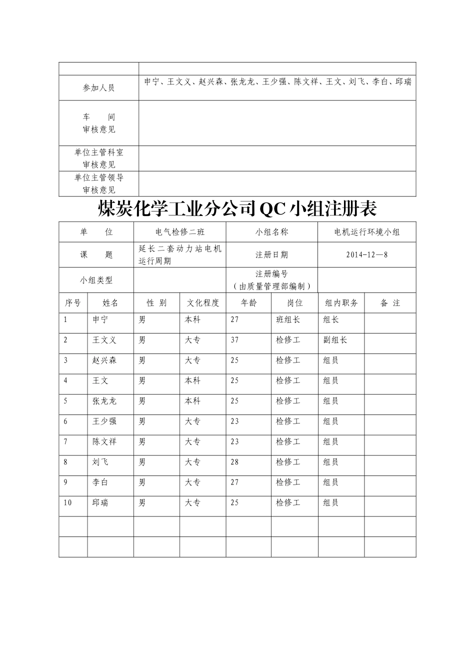 电气车间QC课题立项表_第3页