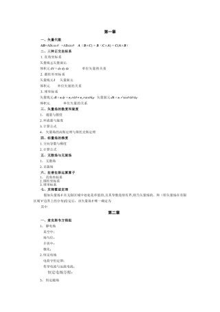 电磁场与电磁波基础知识总结