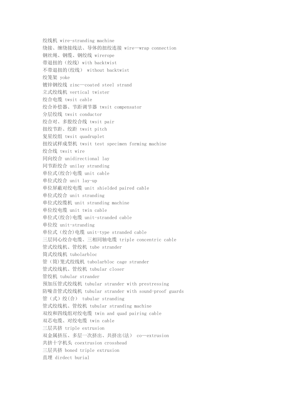 电线电缆行业词汇中英文对照_第2页