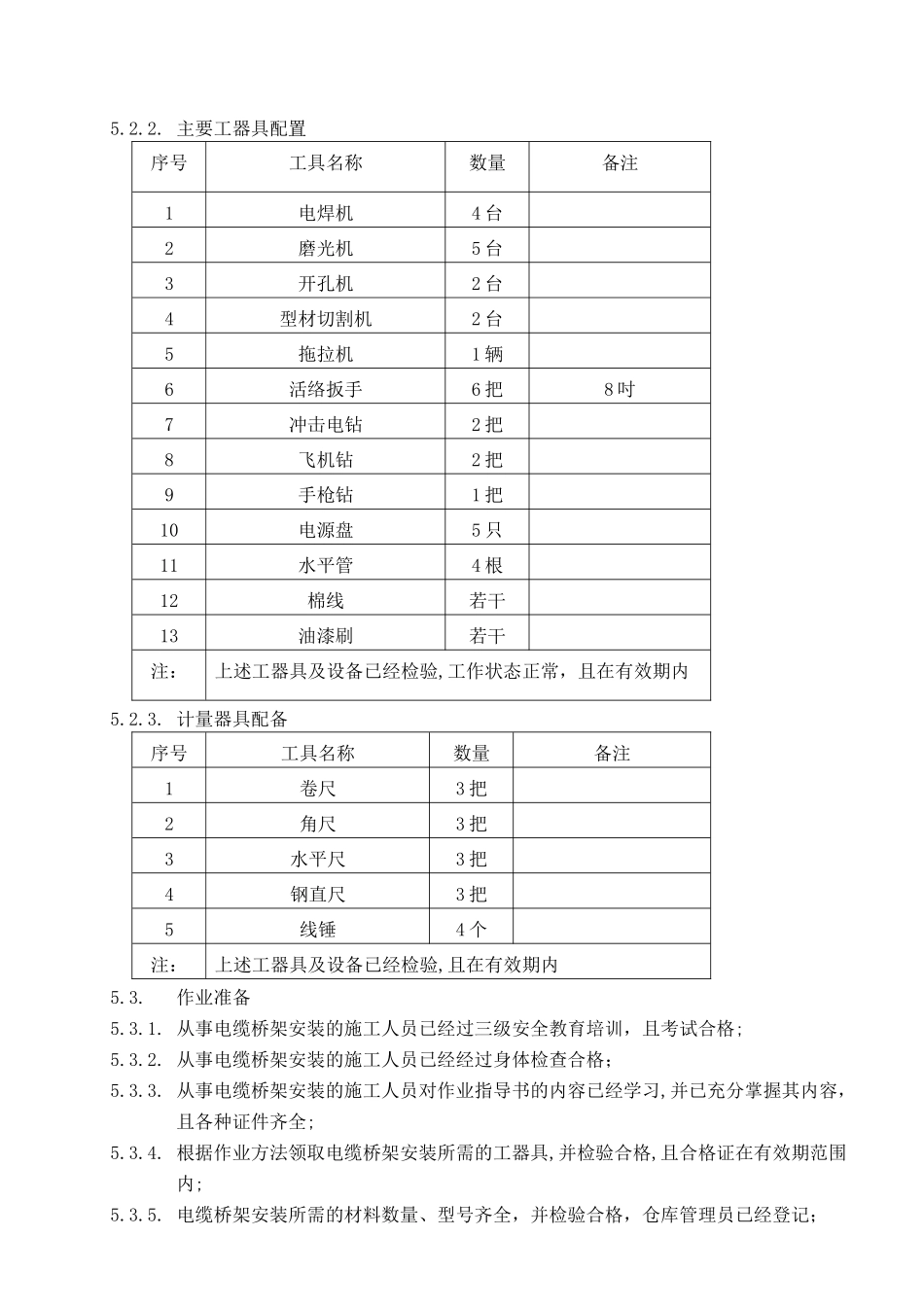 电缆桥架作业指导书_第2页