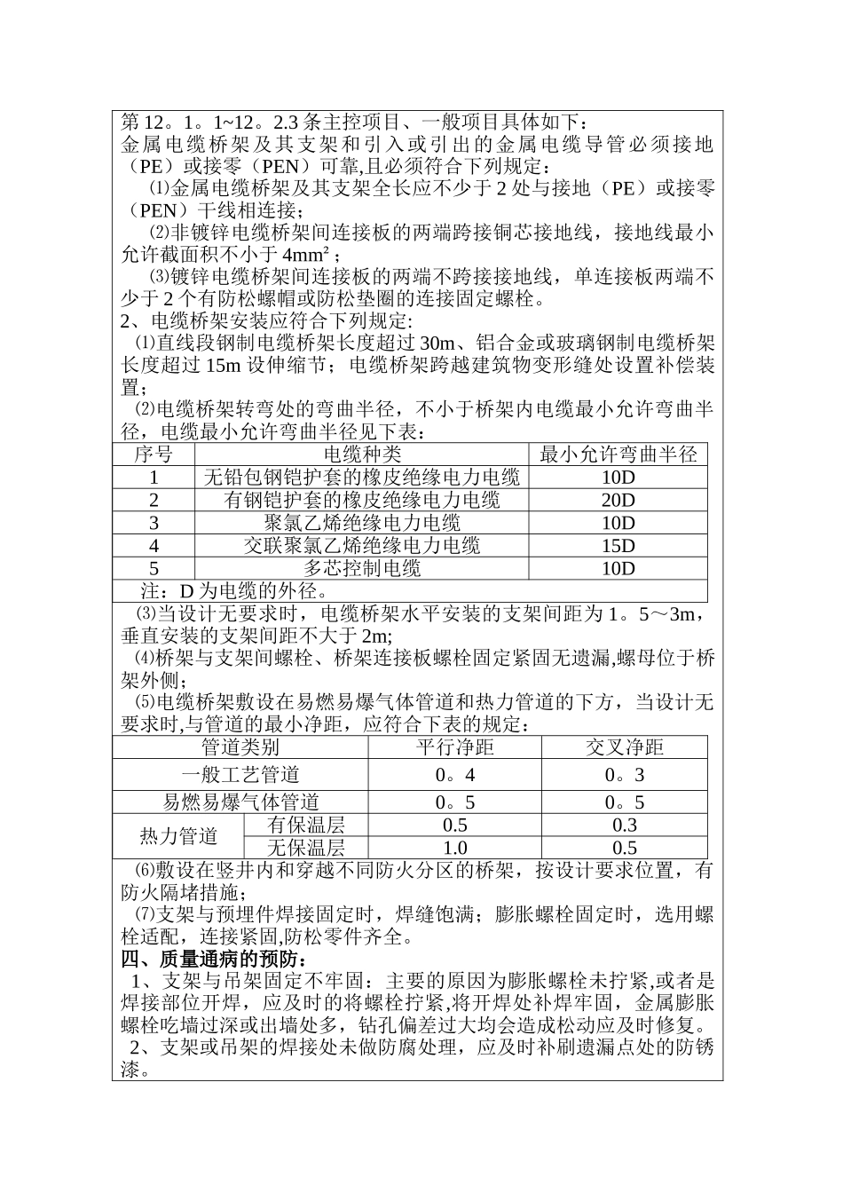 电缆桥架技术交底记录_第3页