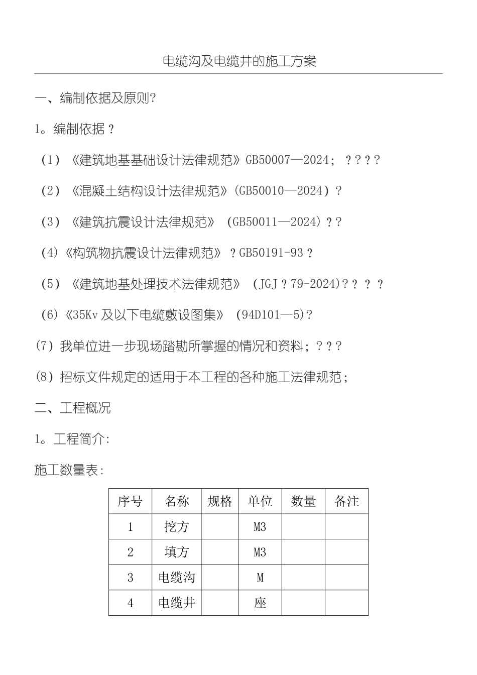 电缆沟及电缆井的现场施工方法_第1页