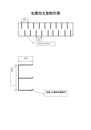 电缆沟支架制作图