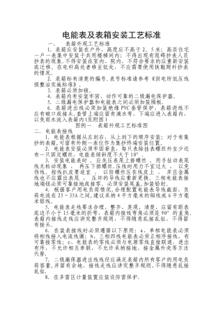 电能表及表箱安装工艺标准