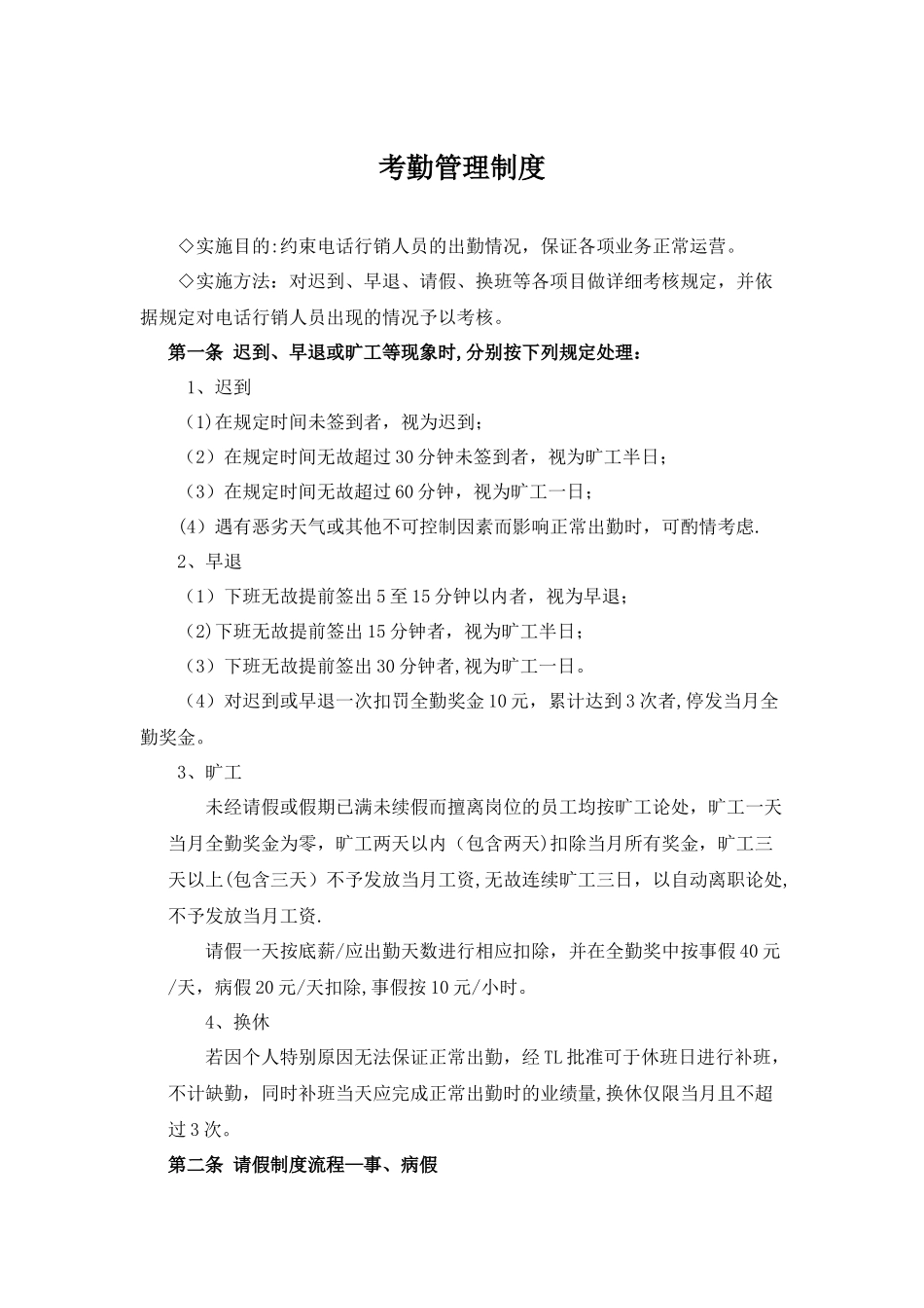 电话销售业务运营管理制度_第1页