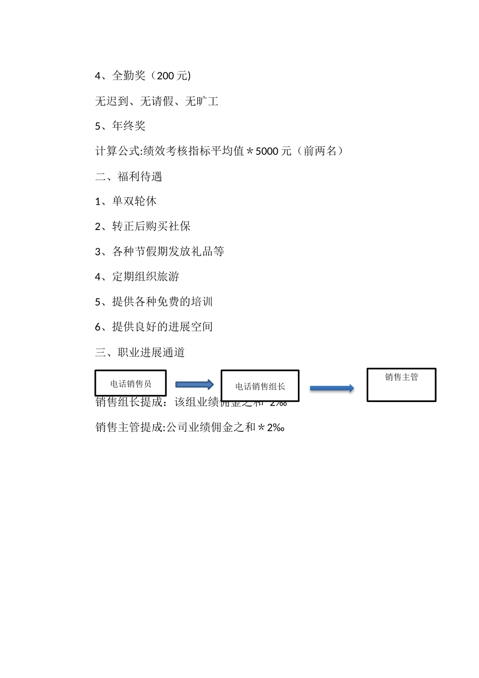 电话销售代表薪资福利标准_第3页