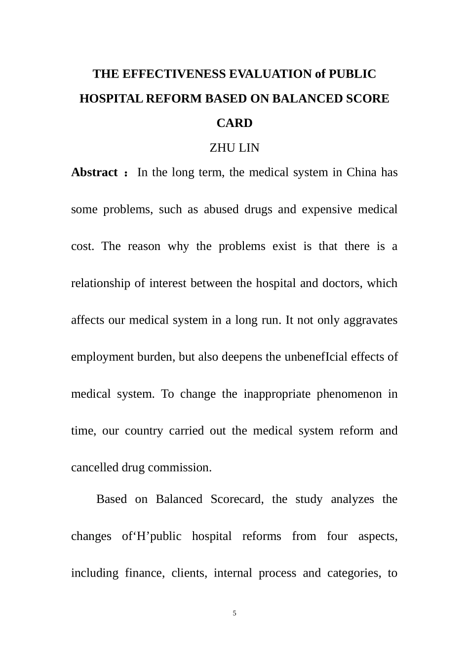 行政管理专业 基于平衡计分卡的公立医院医改效果评价_第3页