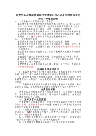 电费核算业务处理流程操作细节