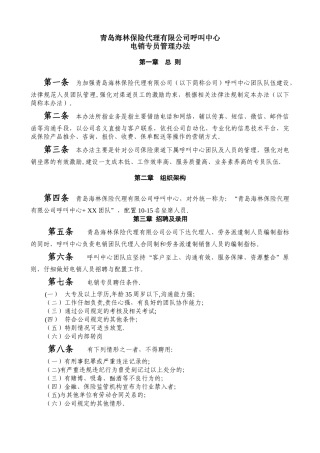 电销专员管理办法