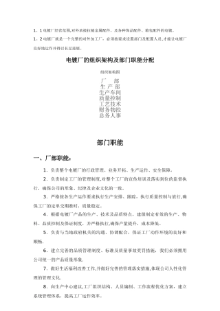 电镀厂管理运作方案[1]