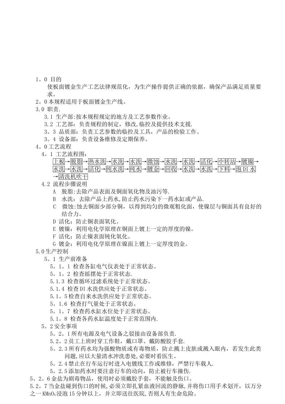 电镀镍金作业指导书_第1页