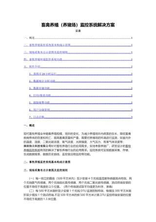 畜禽养殖监控系统解决方案