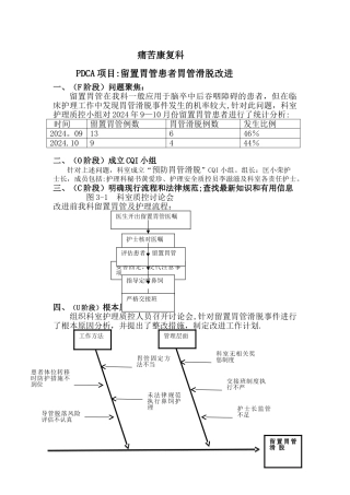 疼痛康复科护理PDCA