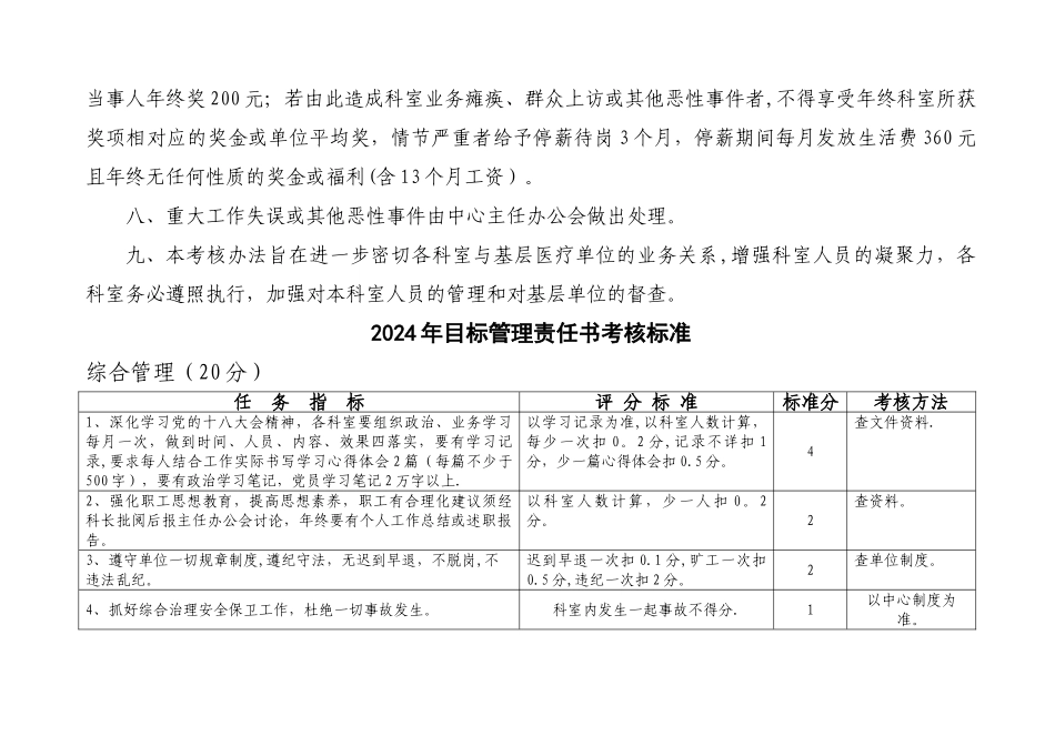 疾控中心科室目标管理责任书_第3页
