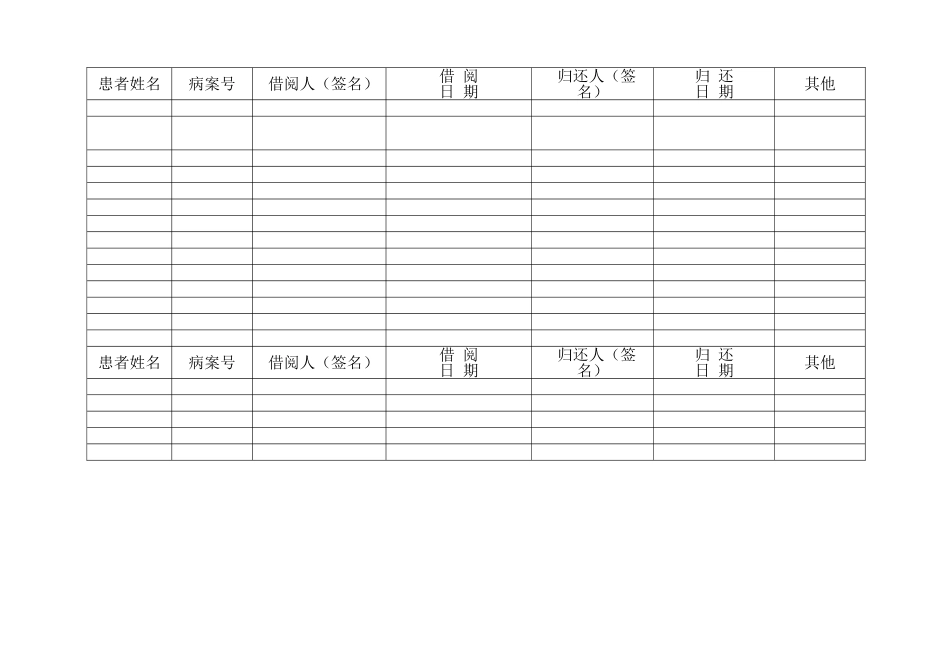 病历借阅登记表_第3页