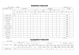 病媒生物密度控制水平检查记录表4