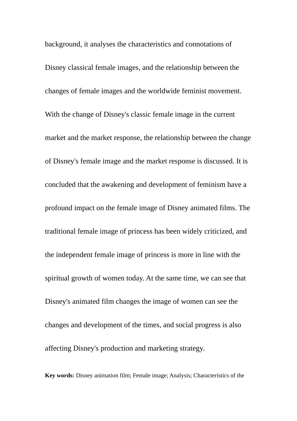 迪士尼动画电影女性形象分析—基于女权与营销的视角   影视编导专业_第3页