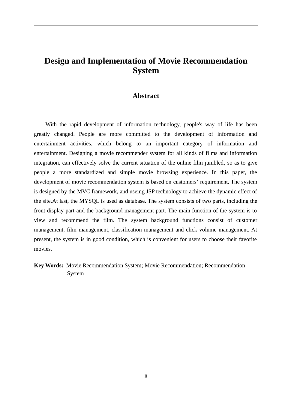 电影推荐系统的设计与实现  影视编导专业_第2页