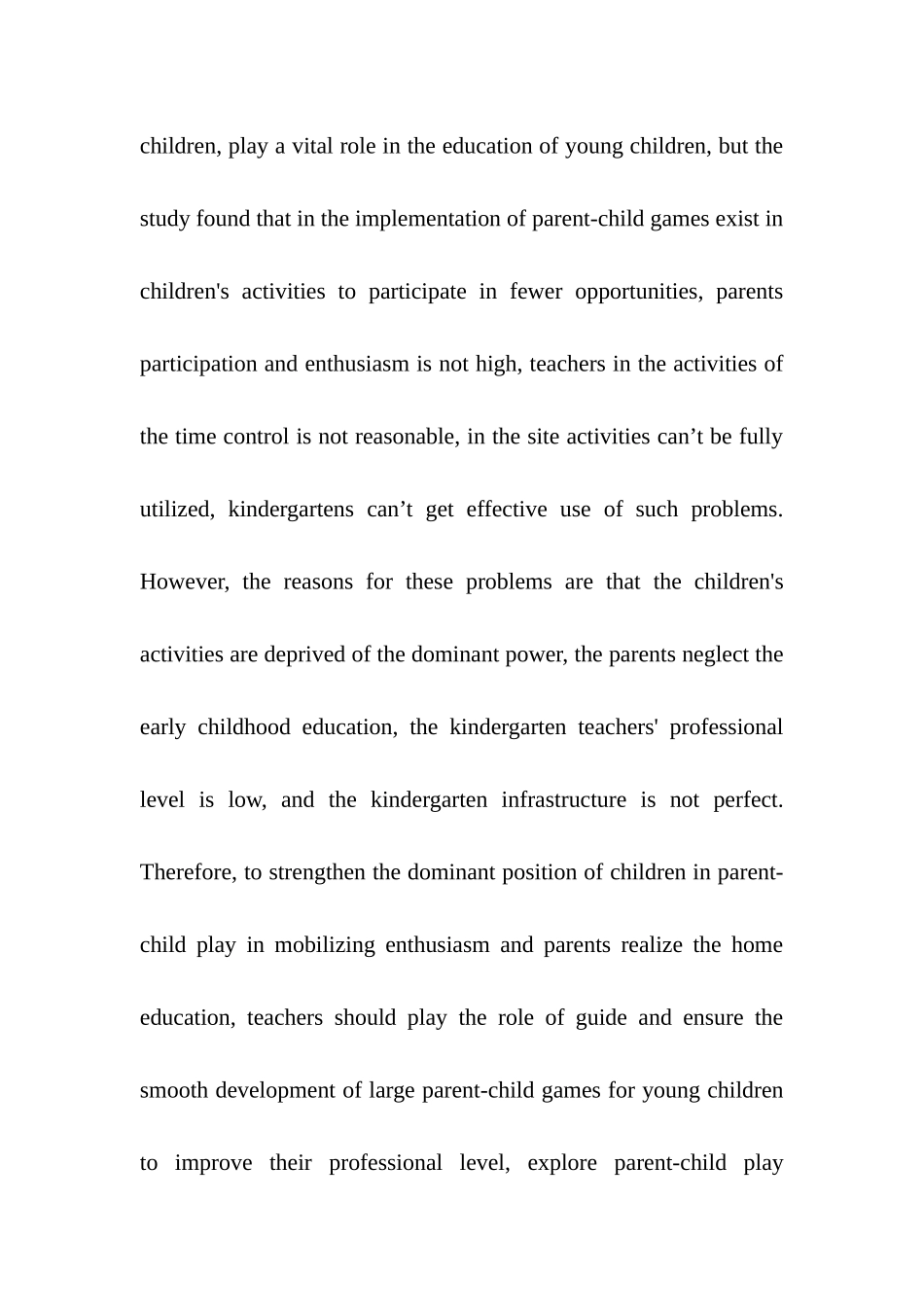 大班幼儿亲子游戏开展存在的问题及对策   学前教育专业_第3页