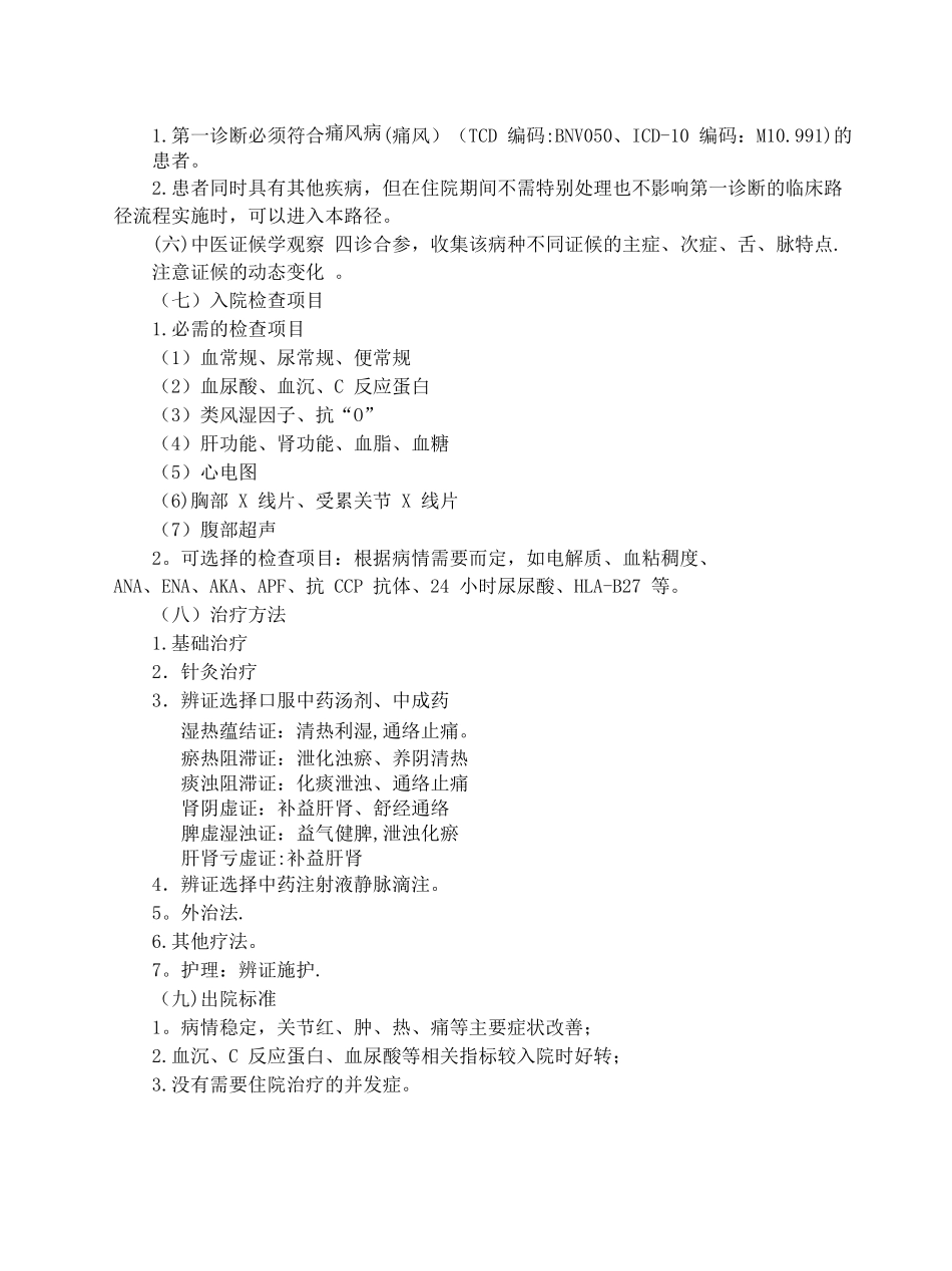 痛风中医临床路径_第2页