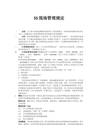 百货店面5S管理