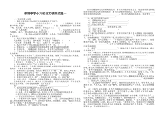 皋城中学小升初语文模拟试卷一