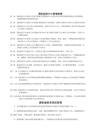 监控中心上墙制度模板