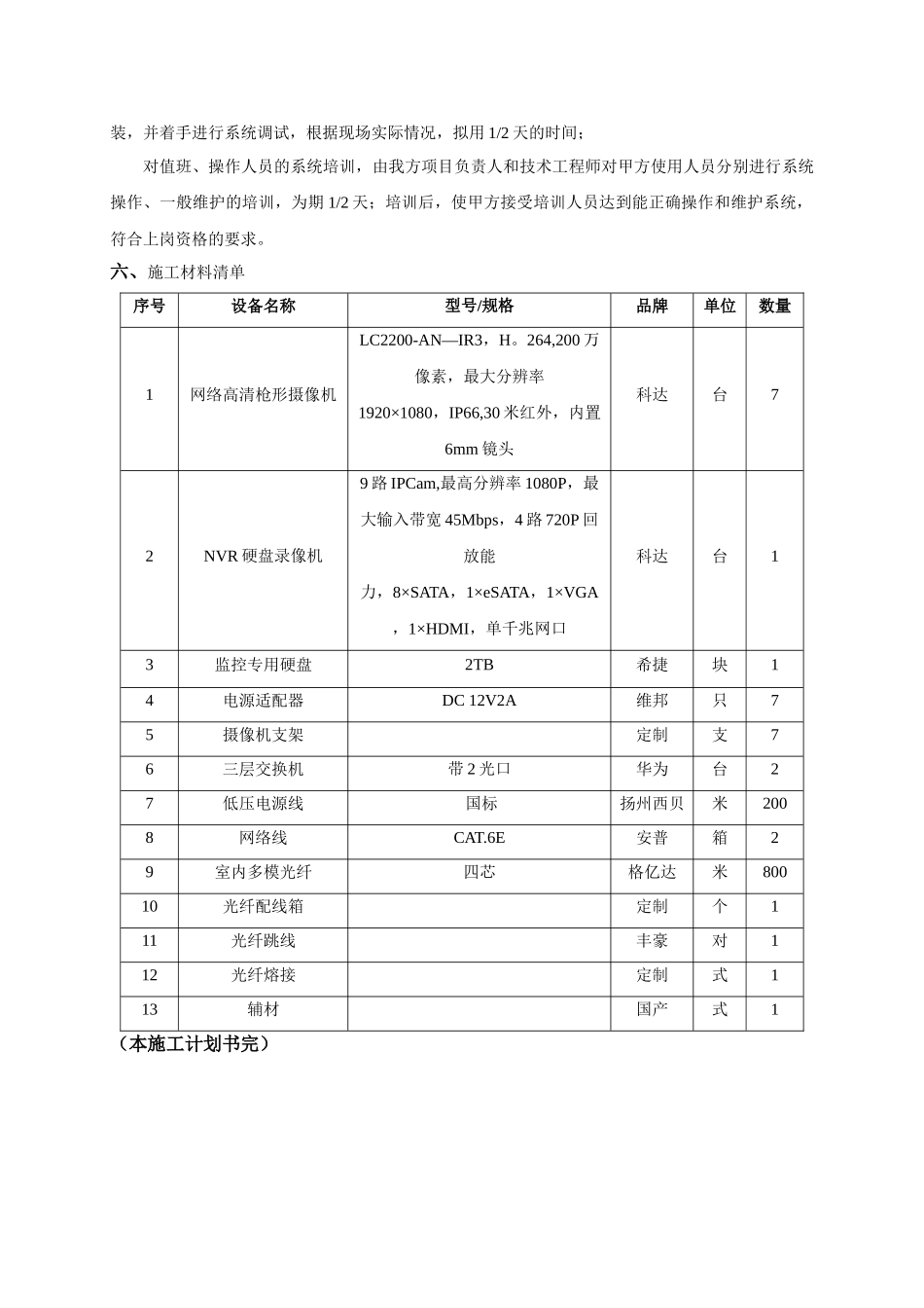 监控系统施工计划书_第3页