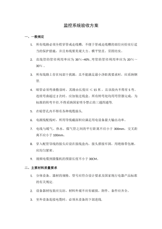 监控系统验收方案