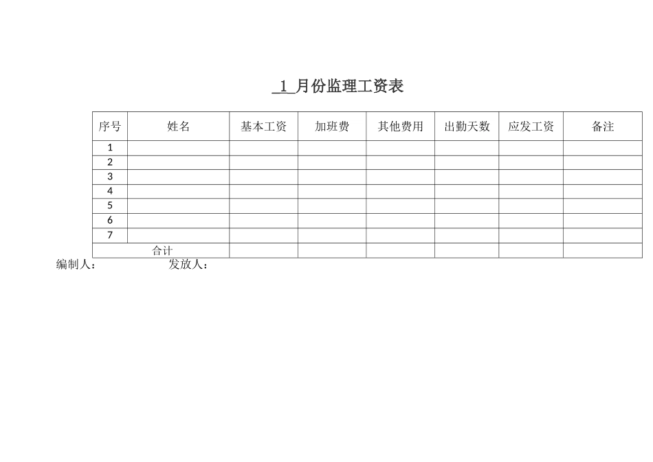 监理工资发放表---副本_第1页