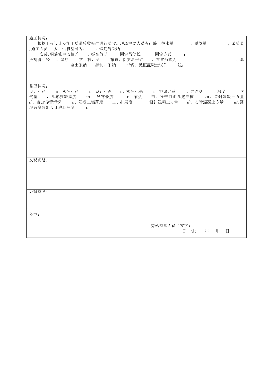 监理旁站记录表填写范例_第2页