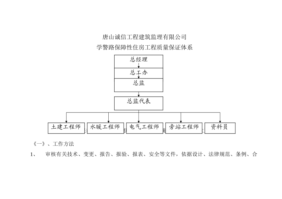 监理项目部管理组织机构图_第1页