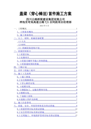 盖梁穿心棒方案