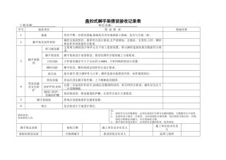 盘扣式脚手架搭设验收记录表