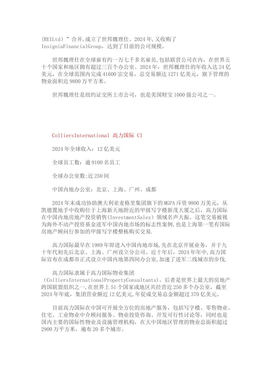 目前世界排名前5的房地产物业公司_第2页